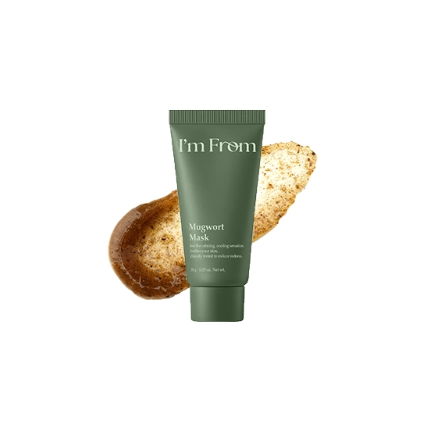 I’M FROM Mugwort Mask is a soothing wash-off mask designed to calm irritated skin and control excess oil. Formulated with Mugwort, it helps reduce redness while delivering hydration and a refreshing cooling effect. With added Panthenol and Allantoin, it supports the skin barrier and leaves skin feeling soft, balanced, and refreshed.