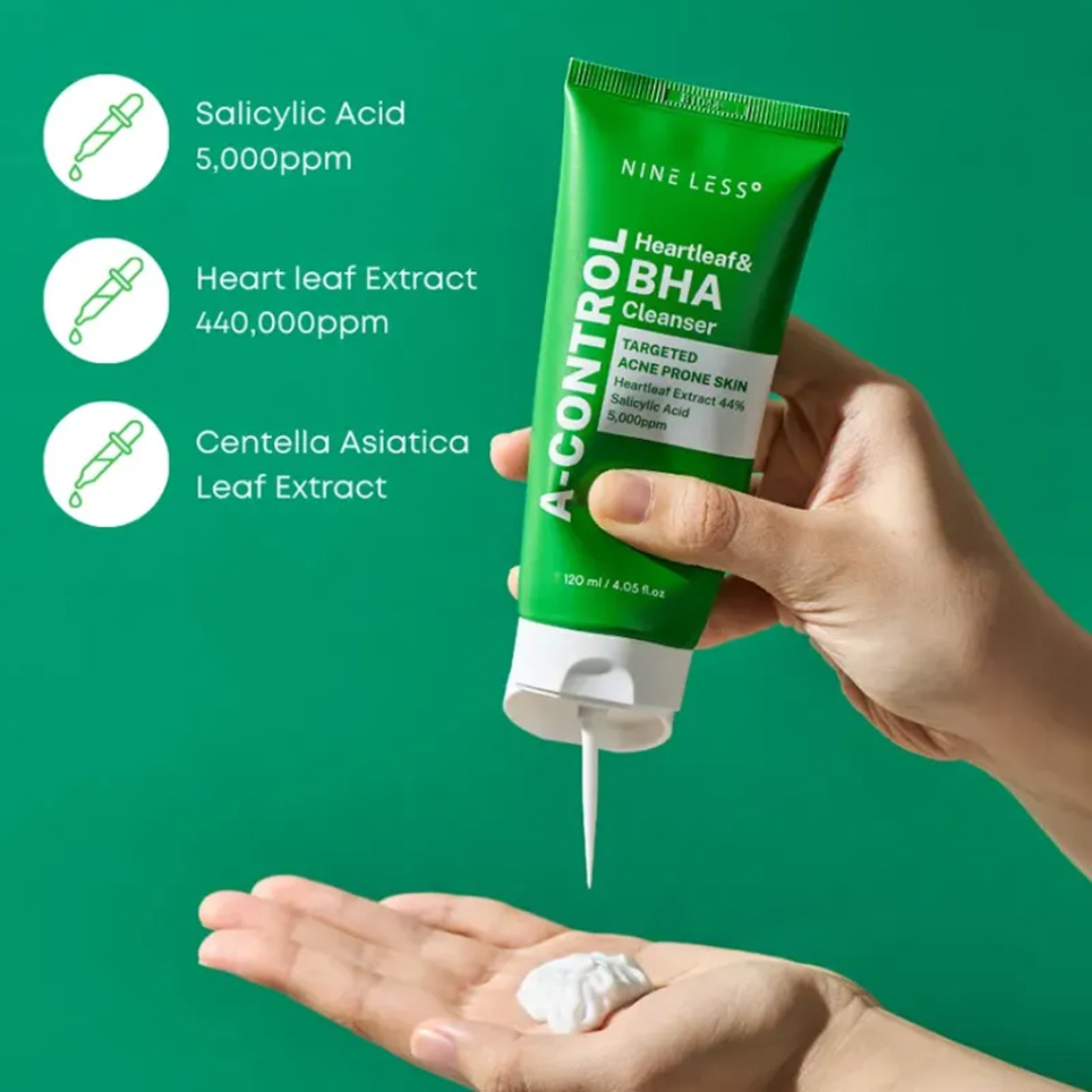 NINELESS A-Control Heartleaf & BHA Cleanser 120ml