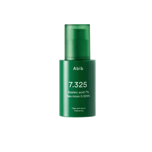 ABIB Clear Spot Serum 7.325 Pump is a lightweight serum designed to improve skin clarity and balance blemish-prone skin. Formulated with 7% Azelaic Acid, it helps reduce breakouts, control excess oil, and refine pores while supporting a more even-looking complexion. Succinic Acid and LHA provide gentle exfoliation, while Chondrus Crispus Extract, Panthenol, and Beta-Glucan help soothe and strengthen the skin barrier. The fast-absorbing watery texture leaves skin calm, smooth, and refreshed. Suitable for oil