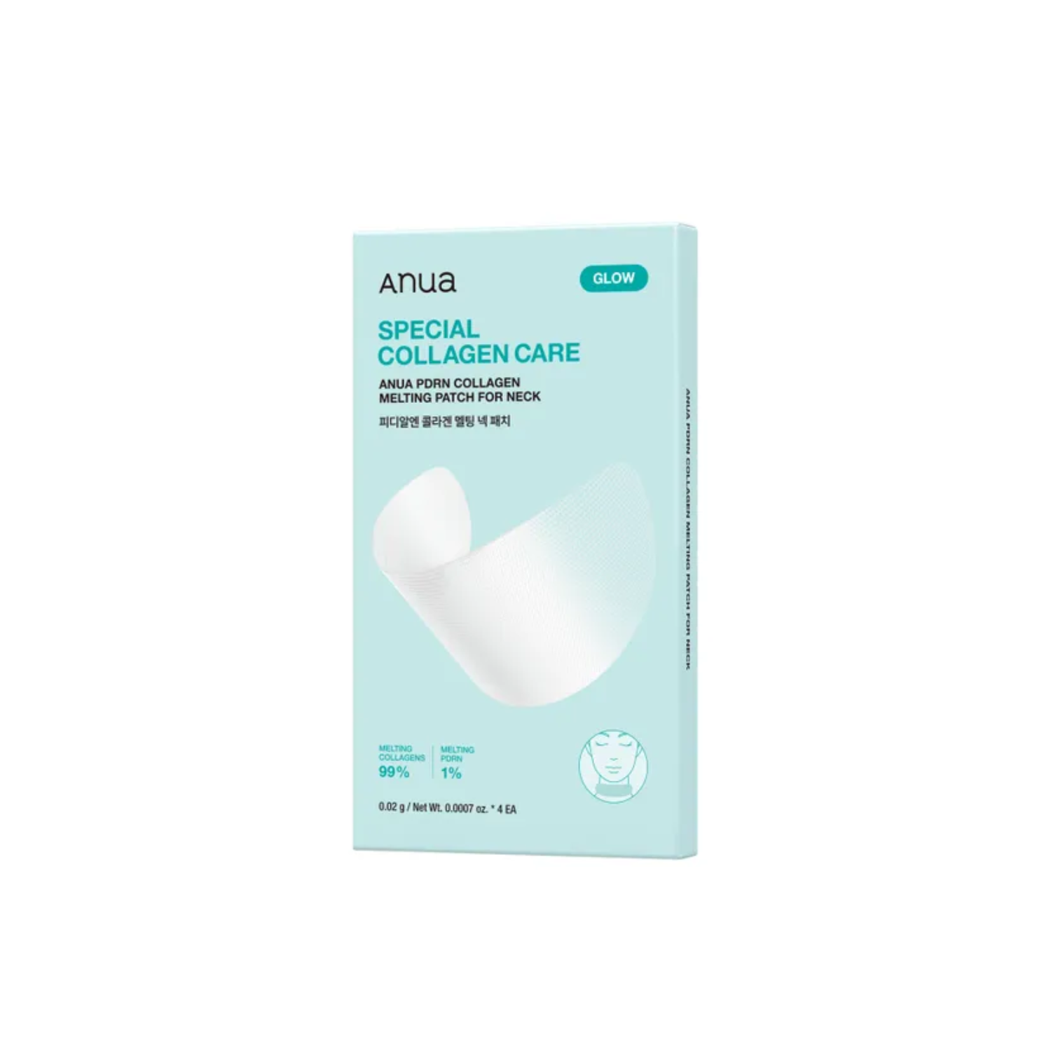 ANUA PDRN Collagen Melting Patch For Neck is a special care patch designed to improve the look of firmness, radiance, and deep neck lines. Infused with PDRN, Collagen, and Hydrolyzed Collagen, the film-like patch melts when it meets moisture, helping deliver active ingredients into the skin. The wide-fit design comfortably covers the neck or forehead area, making it an easy at-home treatment for smoother, firmer, and more lifted-looking skin.
