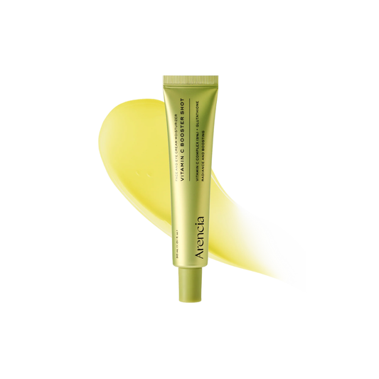 ARENCIA Vitamin C Booster Shot is a brightening serum designed to improve dullness, uneven skin tone, and the look of dark spots. Formulated with 50,000 ppm 3-O-Ethyl Ascorbic Acid, Niacinamide, Glutathione, Vitamin E, Panthenol, Glycerin, Allantoin, and additional Vitamin C derivatives, it helps boost radiance, provide antioxidant care, and support smoother-looking skin. The hydrating formula helps soften fine lines, refine the look of pores, and leave the skin feeling fresh, supple, and glowing. Best suit