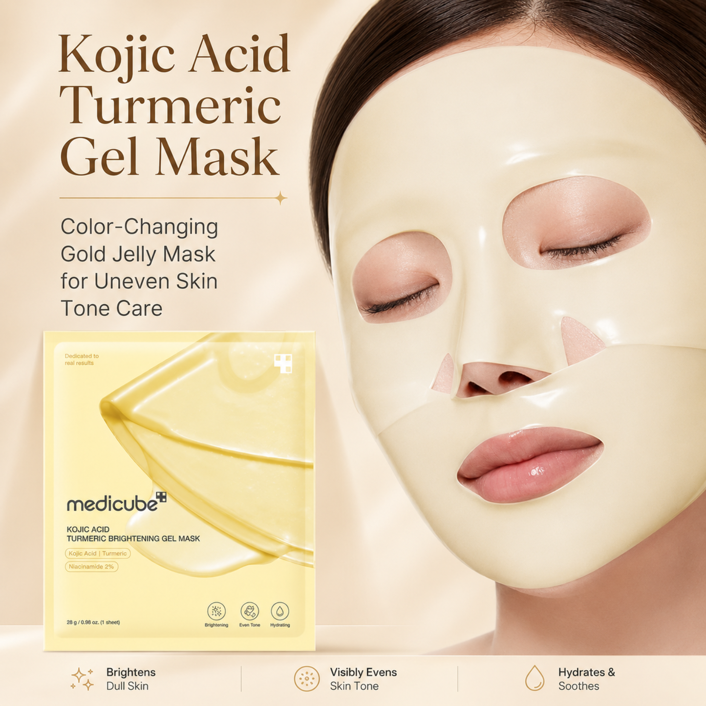 MEDICUBE Kojic Acid Turmeric Brightening Gel Mask