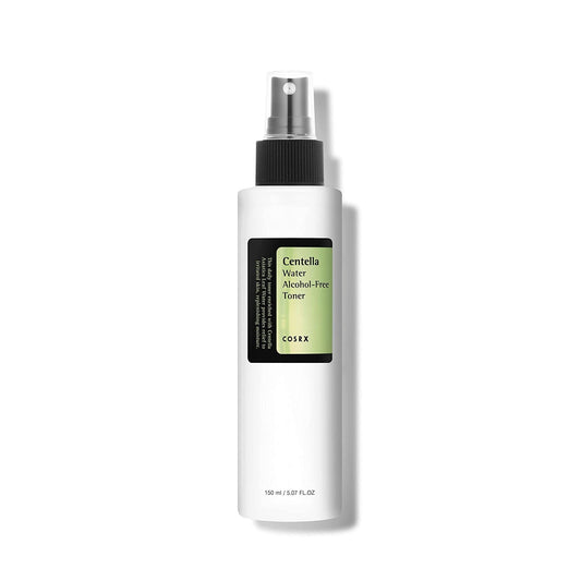 COSRX Centella Water Alcohol-Free Toner is a gentle, refreshing toner that soothes and hydrates sensitive skin. Formulated with Centella Asiatica Leaf Water, it helps calm irritation and strengthen the skin barrier, while Sodium Hyaluronate, Panthenol, and Allantoin deliver lasting moisture and comfort. Free from alcohol, this toner balances and refreshes the complexion without dryness, leaving skin soft, calm, and healthy-looking.