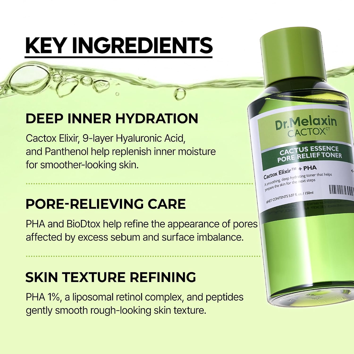 DR. MELAXIN Cactox Cactus Essence Pore Relief Toner 150ml