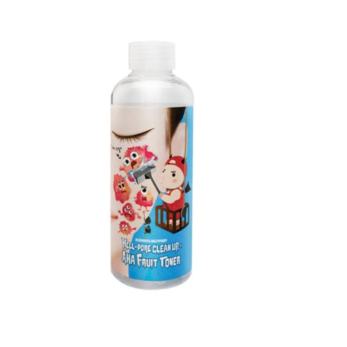 ELIZAVECCA Milky Piggy Hell-Pore Clean Up AHA Fruit Toner is an exfoliating toner designed to help smooth rough texture, clear buildup, and refresh dull-looking skin. Formulated with Lactic Acid, Glycolic Acid, Citric Acid, Salicylic Acid, Niacinamide, Panthenol, Sodium Hyaluronate, and a fruit complex, it helps remove dead skin cells, refine pores, and support a brighter-looking complexion. Because it contains exfoliating acids and alcohol, it is best suited for oily, combination, textured, and pore-concer