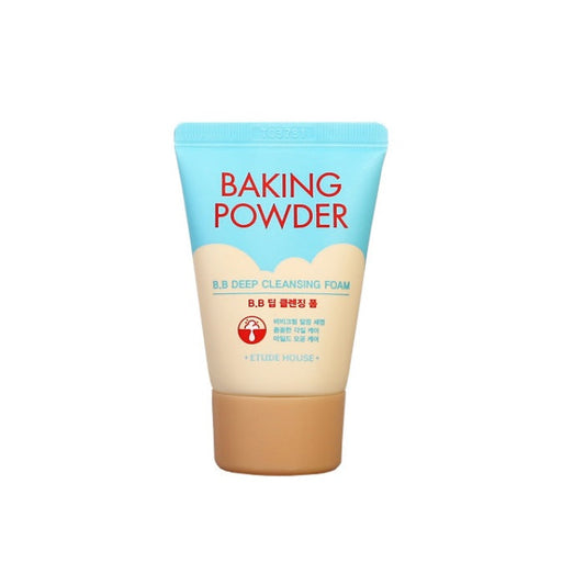 ETUDE HOUSE Baking Powder BB Deep Cleansing Foam is a powerful cleanser designed to thoroughly remove BB cream and impurities from the skin. Enriched with baking powder and rice bran, it exfoliates dead skin cells and cleanses pores deeply, leaving the skin feeling clean and refreshed. The formula also includes glycerin to maintain hydration and prevent dryness. Ideal for those who use heavy makeup and are looking for an effective deep-cleansing solution. Suitable for all skin types.