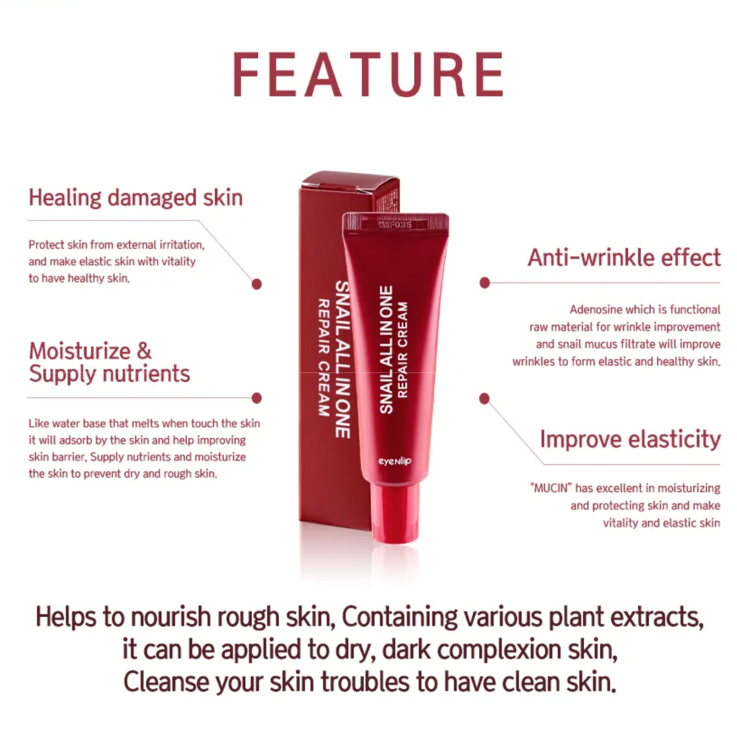 EYENLIP Snail All in One Repair Cream Tube 30g