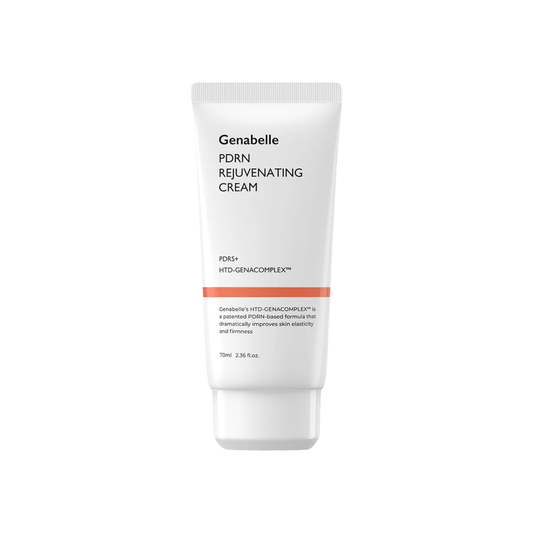 GENABELLE PDRN Rejuvenating Cream is a nourishing moisturizer designed to soothe, hydrate, and revive tired or stressed-looking skin. Formulated with PDRN, Hydrolyzed Sodium DNA, Niacinamide, Panthenol, Ceramide NP, 3 types of Hyaluronic Acid, Peptides, Evening Primrose Oil, Centella Asiatica Extract, and Chamomile Extract, it helps support skin renewal, strengthen the moisture barrier, and improve the look of firmness and radiance. The rich, comforting texture leaves skin feeling soft, protected, and deepl