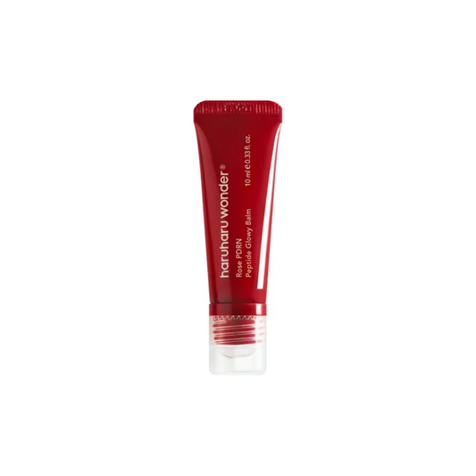 HARUHARU WONDER Rose PDRN Peptide Glowy Balm is a vegan lip balm designed to hydrate, soften, and smooth dry lips. Powered by plant-derived PDRN and a 5 Peptide Complex, it helps support lip recovery while improving the look of plumpness and firmness. Enriched with Lactic Acid, Jojoba Seed Oil, and Ceramide NP, it helps replenish moisture, prevent cracked and flaky lips, and gently refine rough texture for a smoother finish. The lightweight, silky formula glides on comfortably without feeling sticky, leavin