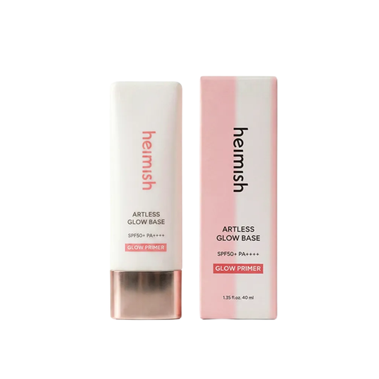 HEIMISH Artless Glow Base is a multi-use glow primer with UV protection that helps brighten, smooth, and protect the skin. Formulated with Niacinamide and light-reflecting ingredients, it gives the complexion a fresh, dewy finish while helping create a smooth base for makeup. The lightweight texture blends easily into the skin, leaving it looking radiant, even-toned, and naturally luminous. Perfect for daily use as the final step of skincare or before makeup.