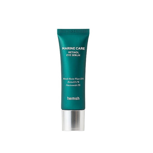HEIMISH Marine Care Retinol Eye Serum is a targeted treatment designed to reduce fine lines, wrinkles, and dark circles around the delicate eye area. Formulated with Retinol and Niacinamide, it smooths fine lines, brightens, and improves skin texture. Enriched with Marine Algae Extracts, Shea Butter, and Sodium Hyaluronate, it deeply hydrates and nourishes the skin while strengthening the moisture barrier. Lightweight and fast-absorbing, this serum leaves the eye area looking refreshed, firm, and youthful.