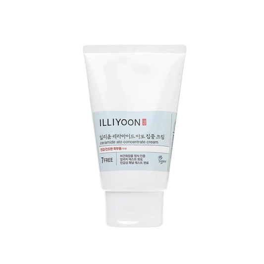 ILLIYOON Ceramide Ato Concentrate Cream is a deeply moisturizing cream formulated with Ceramide to strengthen the skin barrier and lock in moisture. Enriched with Panax Ginseng Root Extract and Perilla Ocymoides Seed Extract, it provides soothing care while promoting healthy, nourished skin. Ideal for sensitive and dry skin, this cream delivers intense hydration, helping to relieve dryness and irritation for long-lasting comfort.