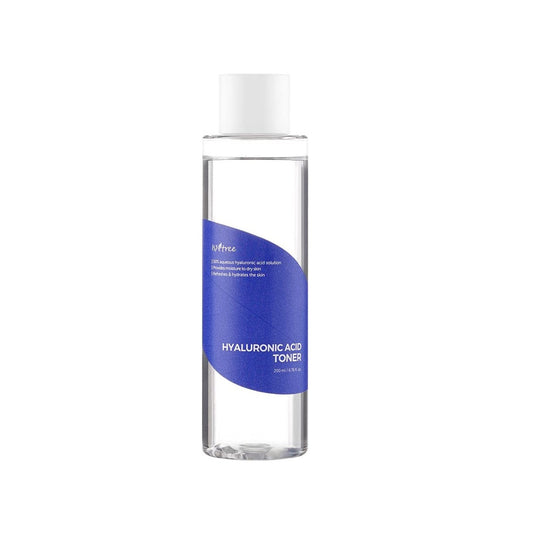 ISNTREE Hyaluronic Acid Toner is a deeply hydrating facial toner that utilizes multiple forms of Hyaluronic Acid to provide lasting moisture and enhance skin hydration. Enriched with Aloe Barbadensis Leaf Extract and Beta-Glucan, it soothes and calms the skin while Betula Alba Juice provides vital nutrients. Ideal for all skin types, this toner effectively preps the skin to absorb subsequent skincare products, leaving the skin plump, moisturized, and ready for the next step in your skincare routine.
