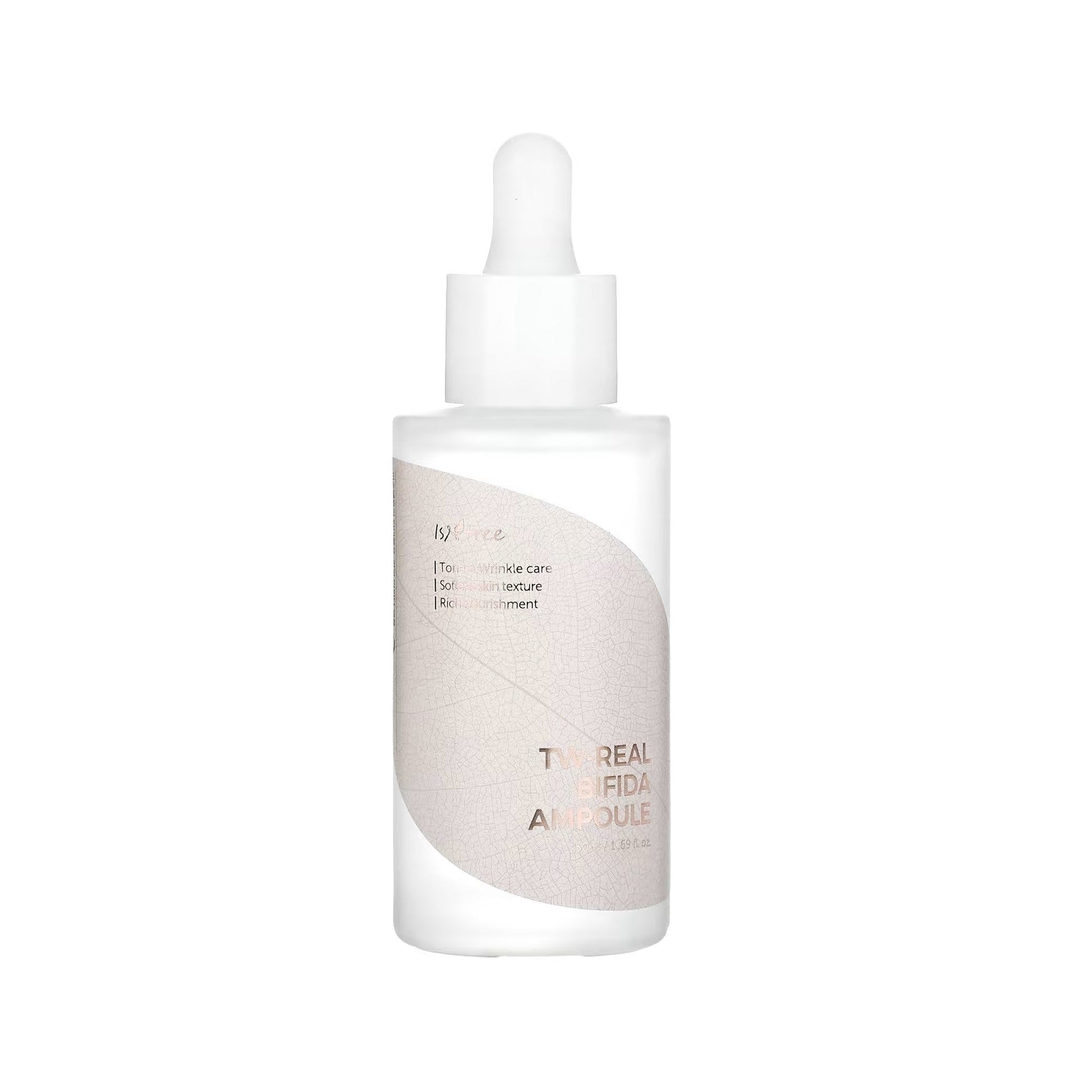 ISNTREE Tw-Real Bifida Ampoule is a nourishing and hydrating serum formulated with Bifida Ferment Lysate to strengthen the skin barrier and improve skin resilience. Enriched with Niacinamide, Squalane, and three Peptides, it helps brighten the complexion and boost skin elasticity while delivering deep hydration. The addition of Shea Butter and Ceramides supports moisture retention, leaving the skin soft, smooth, and healthy-looking. Ideal for improving skin texture, tone, and overall vitality.
