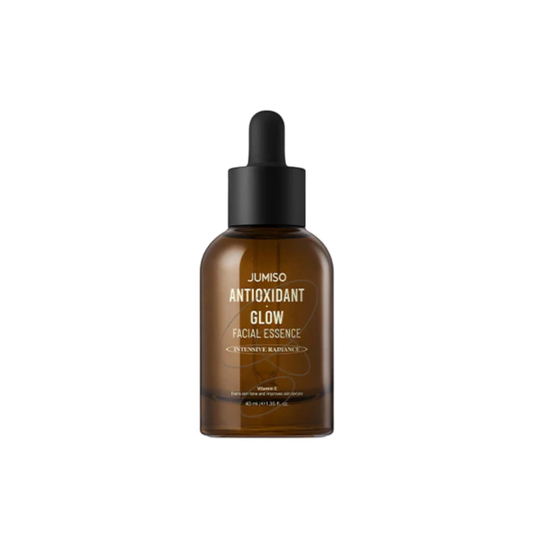 JUMISO Antioxidant Glow Facial Essence is a lightweight facial essence designed to boost radiance and support healthy-looking skin. Formulated with Niacinamide, Alpha-Arbutin, and antioxidant-rich ingredients, it helps improve skin clarity while delivering hydration and soothing care. The fast-absorbing texture leaves skin smooth, refreshed, and glowing.