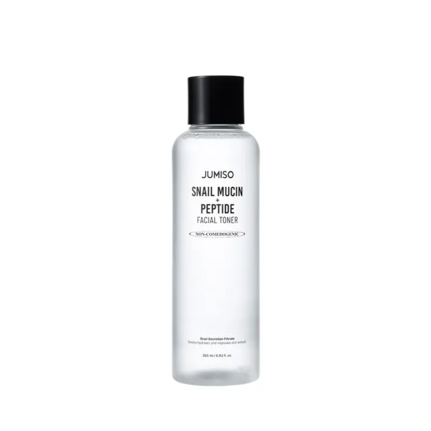 JUMISO Snail Mucin + Peptide Facial Toner is a hydrating and smoothing toner designed to refresh the skin while supporting elasticity and barrier care. Formulated with Snail Secretion Filtrate, Peptides, Panthenol, Allantoin, Hyaluronic Acid, Centella Asiatica Extract, Heartleaf Extract, and gentle exfoliating ingredients like Gluconolactone and fruit extracts, it helps moisturize, soothe, and refine the look of uneven texture. The lightweight formula leaves skin feeling soft, plump, and balanced. Suitable 