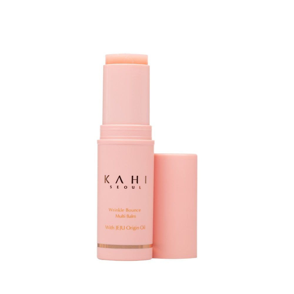 KAHI Wrinkle Bounce Multi Balm is a versatile skincare balm designed to hydrate, smooth, and reduce the appearance of fine lines and wrinkles. Formulated with nourishing ingredients like Sunflower Seed Oil, Shea Butter, and Sweet Almond Oil, it deeply moisturizes the skin while adding a youthful glow. The balm is enriched with Hydrolyzed Collagen and Adenosine to improve skin elasticity and firmness, while plant extracts like Turmeric Root and Fig Fruit provide antioxidant benefits. Ideal for on-the-go touc
