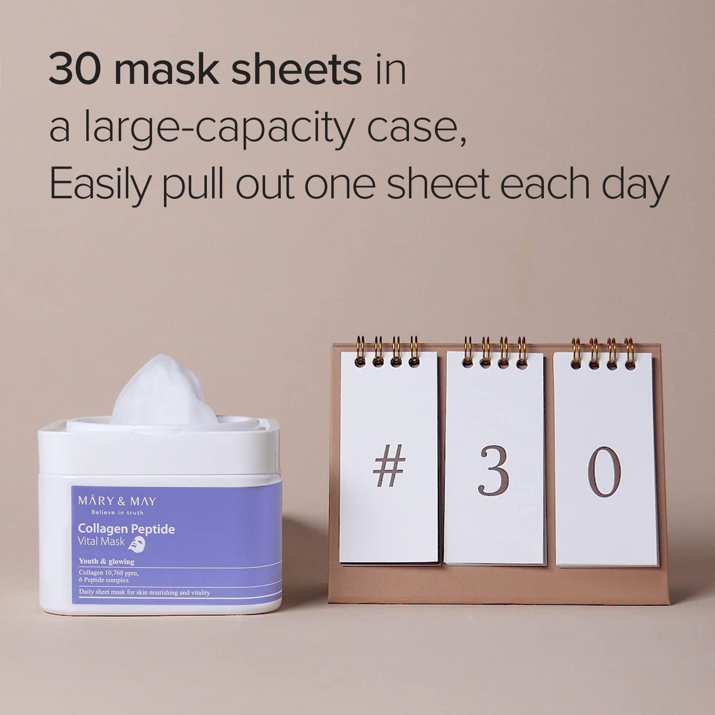 MARY & MAY Collagen Peptide Vital Mask 30ea