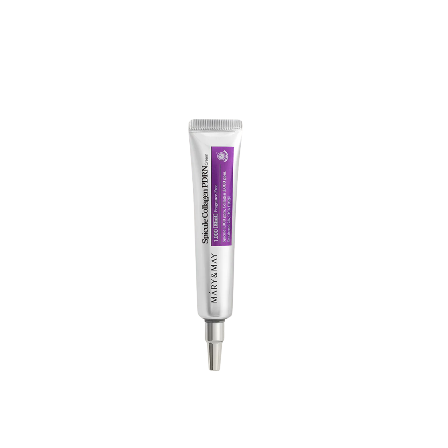 MARY & MAY Spicule Collagen PDRN Cream is a rejuvenating anti-aging cream designed to smooth wrinkles, refine texture, and restore firmness. Formulated with 1,000ppm marine spicules that gently stimulate skin renewal, premium marine collagen for elasticity, and CICA PDRN to support repair and barrier strength. This nourishing cream helps improve pores, boost hydration, and leave the skin looking plump, lifted, and radiant.