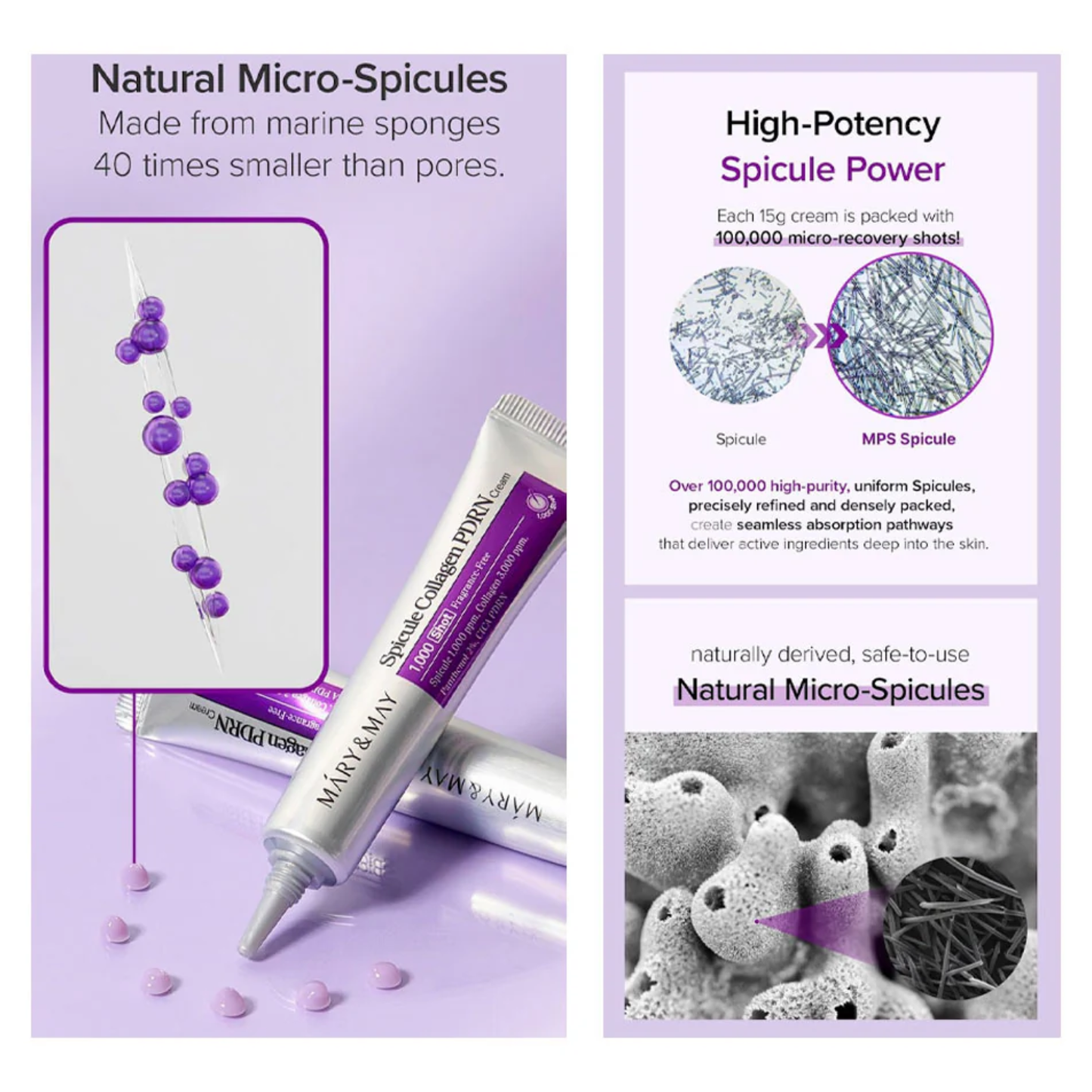 MARY & MAY Spicule Collagen PDRN Cream 15g