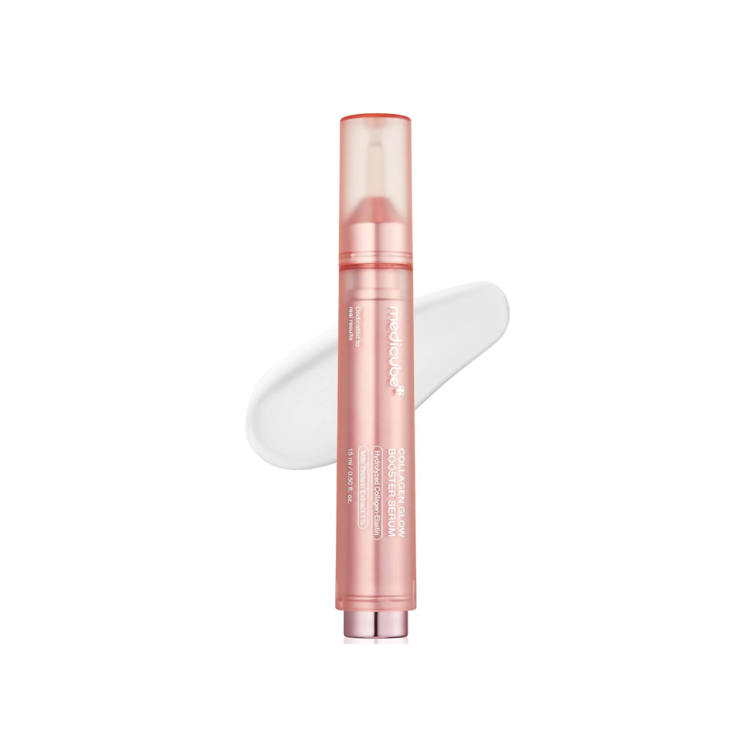 This milky glow serum, MEDICUBE Collagen Glow Booster Milk Serum, is made to hydrate, smooth, and give skin a soft luminous glow. The lightweight milk texture absorbs comfortably while helping improve the look of dryness, dullness, fine lines, and loss of firmness.

Formulated with Niacinamide, Milk Protein Extract, PDRN, Hydrolyzed Collagen, Hydrolyzed Elastin, Ceramide NP, Adenosine, Proteoglycan, and Hexapeptide-2, it helps support radiance, elasticity, moisture, barrier care, and a plump, healthy-lookin