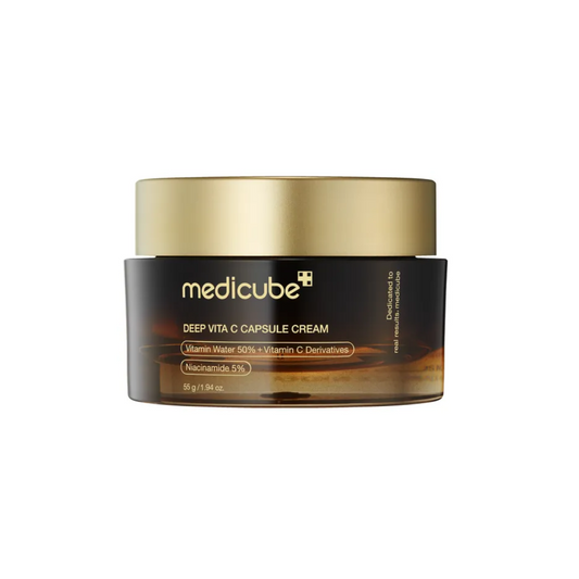 This customizable vitamin cream, MEDICUBE Deep Vita C Capsule Cream, is made to brighten dull skin, improve the look of uneven tone, and help fade the appearance of dark spots. It features a dual-texture formula with fresh vitamin capsules and a clear hydrating gel, so you can mix the texture based on your skin’s needs.

Formulated with 50% Sea Buckthorn Extract, 5% Niacinamide, Pure Vitamin C, Ferulic Acid, Vitamin E, Vitamin Q, and Vitamin P, it helps support radiance, antioxidant care, hydration, and a m