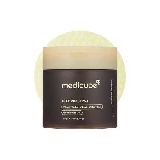 These brightening toner pads, MEDICUBE Deep Vita C Pads, are made to refresh dull skin, improve the look of uneven tone, and support a smoother, more radiant complexion. The pre-soaked pads make it easy to add daily glow care while gently wiping away excess oil, dead skin buildup, and rough texture.

Formulated with Sea Buckthorn Water, Niacinamide, Gluconolactone, 3-O-Ethyl Ascorbic Acid, Panthenol, Allantoin, Hyaluronic Acid, Beta-Glucan, Tocopherol, Ubiquinone, and Peptides, they help support brightening