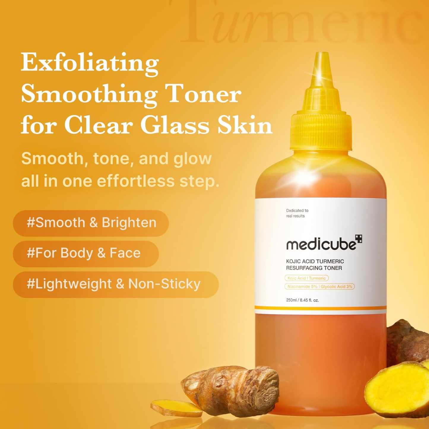 MEDICUBE Kojic Acid Turmeric Resurfacing Toner 250ml
