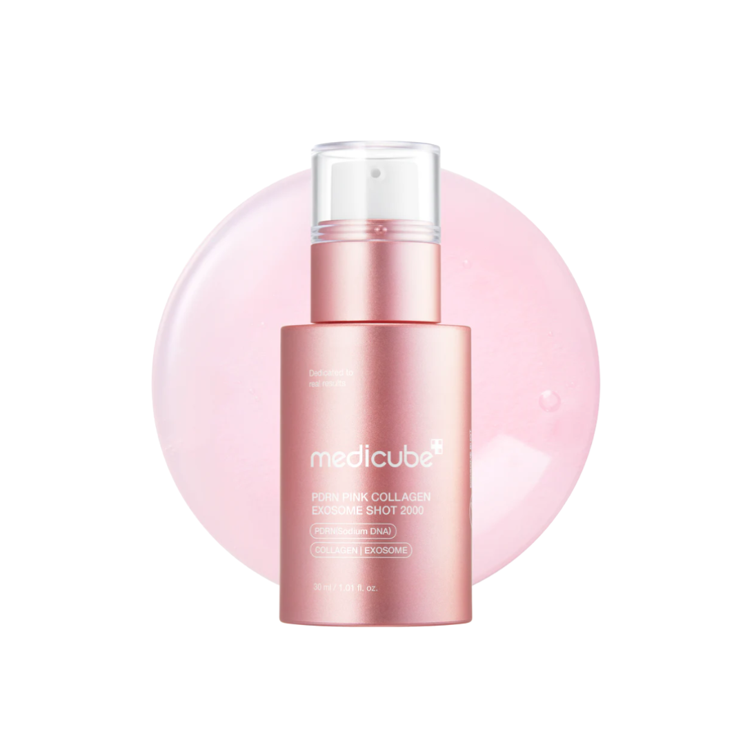 This mild pink-glow booster is made for at-home texture, pore, elasticity, and brightening care. MEDICUBE PDRN Pink Collagen Exosome Shot 2000 features micro-needling-inspired spicules with 15M high-purity Exosomes, 99% Pure Salmon PDRN, and Ultra-Low Molecular Collagen to help improve skin absorption, hydration, radiance, and smoother-looking texture. The 2000 version is the gentler option, making it a good choice for beginners or anyone new to spicule skincare. A tingling sensation can be normal during us