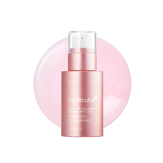 This mild pink-glow booster is made for at-home texture, pore, elasticity, and brightening care. MEDICUBE PDRN Pink Collagen Exosome Shot 2000 features micro-needling-inspired spicules with 15M high-purity Exosomes, 99% Pure Salmon PDRN, and Ultra-Low Molecular Collagen to help improve skin absorption, hydration, radiance, and smoother-looking texture. The 2000 version is the gentler option, making it a good choice for beginners or anyone new to spicule skincare. A tingling sensation can be normal during us
