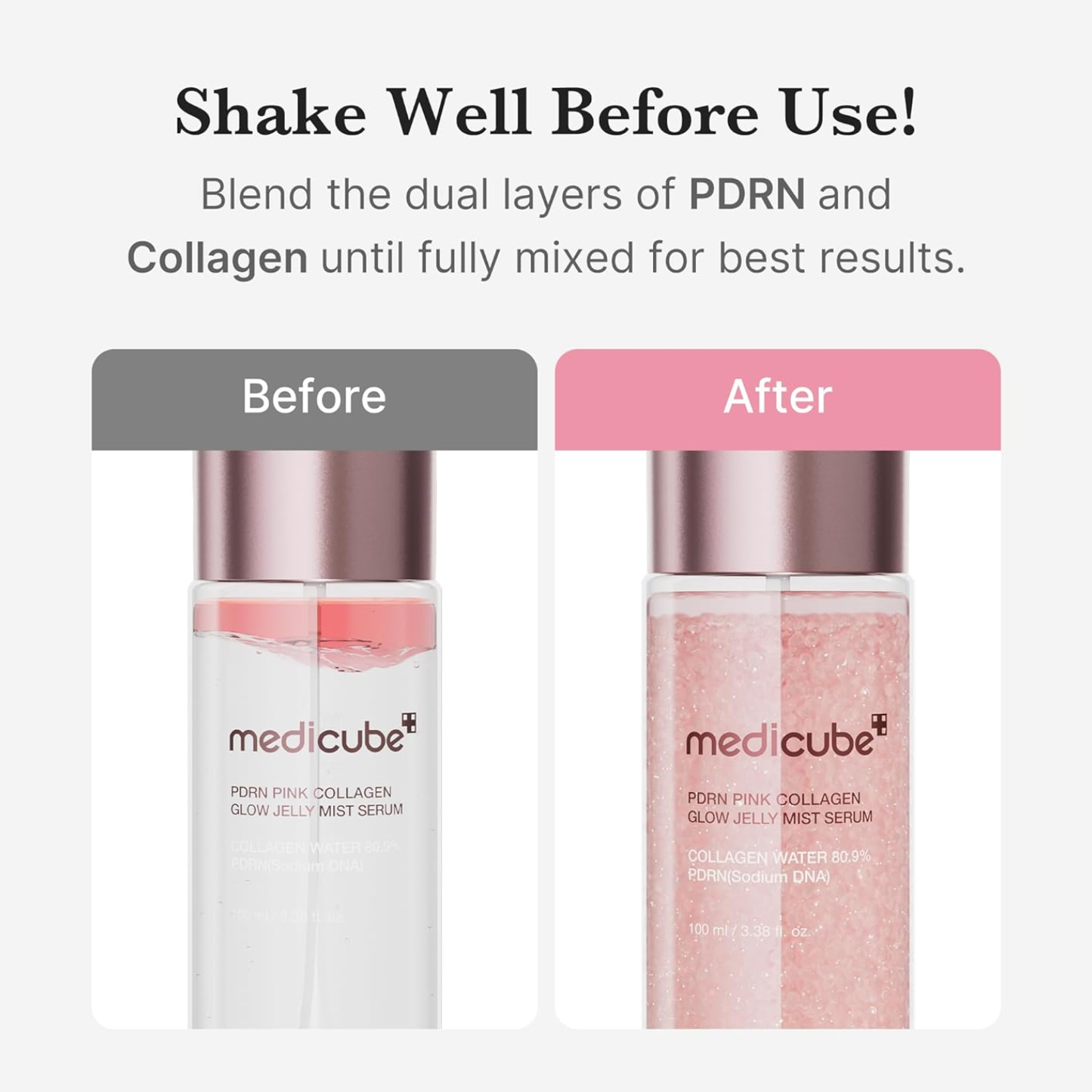MEDICUBE PDRN Pink Collagen Glow Jelly Mist Serum 100ml