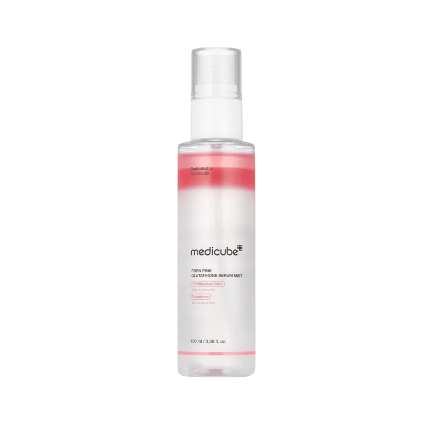 This refreshing serum mist, MEDICUBE PDRN Pink Glutathione Serum Mist, is made to hydrate, brighten, and revive dull-looking skin throughout the day. The lightweight fine mist absorbs quickly without stickiness, giving skin a fresh boost of moisture and a soft radiant glow.

Formulated with PDRN, Glutathione, Niacinamide, Collagen Water, Adenosine, Peptides, Rose Water, Sunflower Seed Oil, Castor Seed Oil, and Moringa Seed Oil, it helps support hydration, smoother-looking texture, elasticity, radiance, and 
