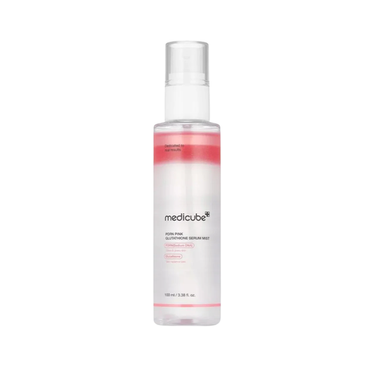 This refreshing serum mist, MEDICUBE PDRN Pink Glutathione Serum Mist, is made to hydrate, brighten, and revive dull-looking skin throughout the day. The lightweight fine mist absorbs quickly without stickiness, giving skin a fresh boost of moisture and a soft radiant glow.

Formulated with PDRN, Glutathione, Niacinamide, Collagen Water, Adenosine, Peptides, Rose Water, Sunflower Seed Oil, Castor Seed Oil, and Moringa Seed Oil, it helps support hydration, smoother-looking texture, elasticity, radiance, and 