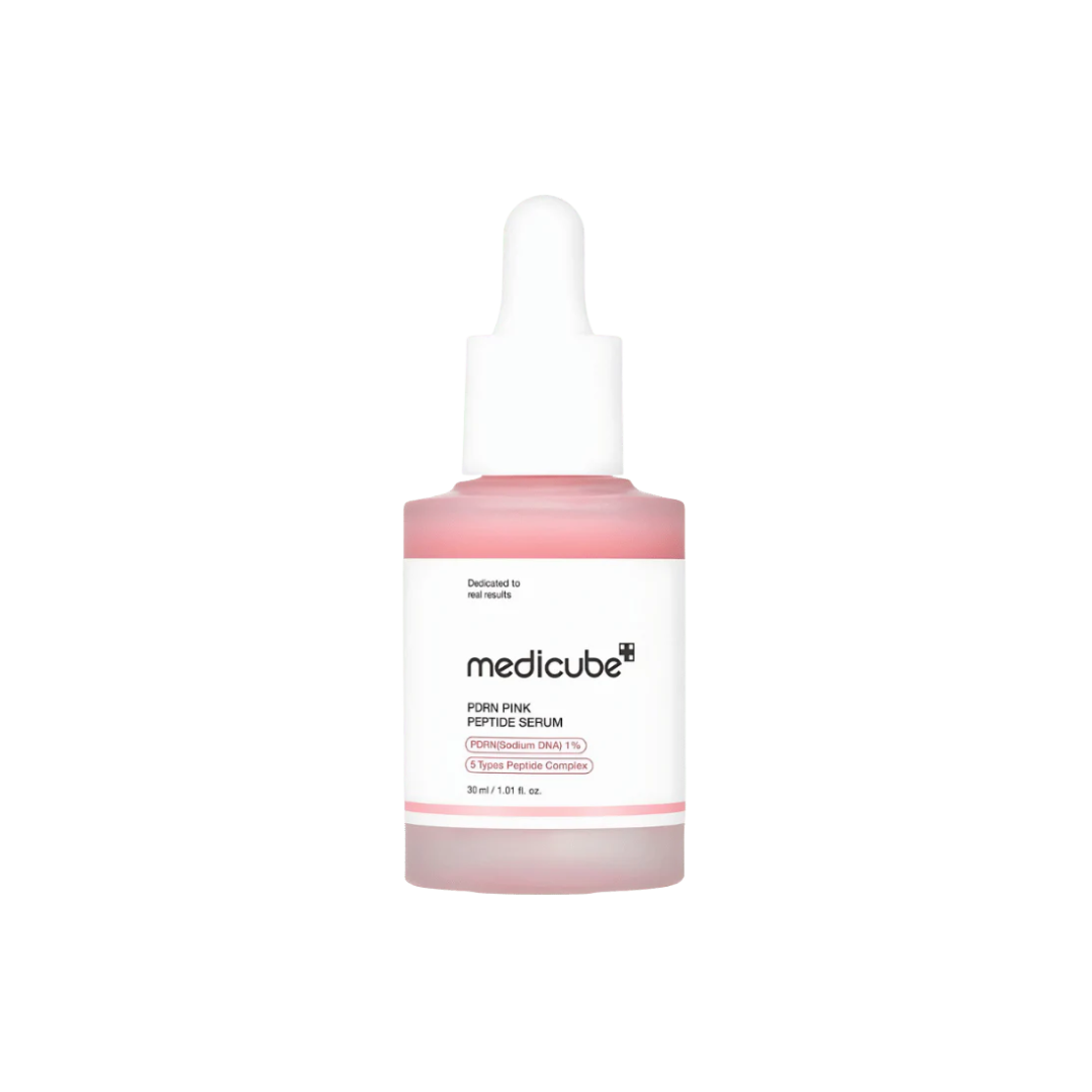 This radiance-boosting serum, MEDICUBE PDRN Pink Peptide Serum — Salmon DNA PDRN, is made to hydrate, smooth, and support a healthy glass-skin glow. The lightweight serum absorbs comfortably and helps skin look plumper, brighter, and more refreshed without a heavy finish.

Formulated with Salmon DNA PDRN, Peptides, Niacinamide, and Hyaluronic Acid, it helps support moisture, elasticity, uneven tone, dullness, and skin barrier care. It is a good choice for skin that looks tired, dry, uneven, or lacking glow,