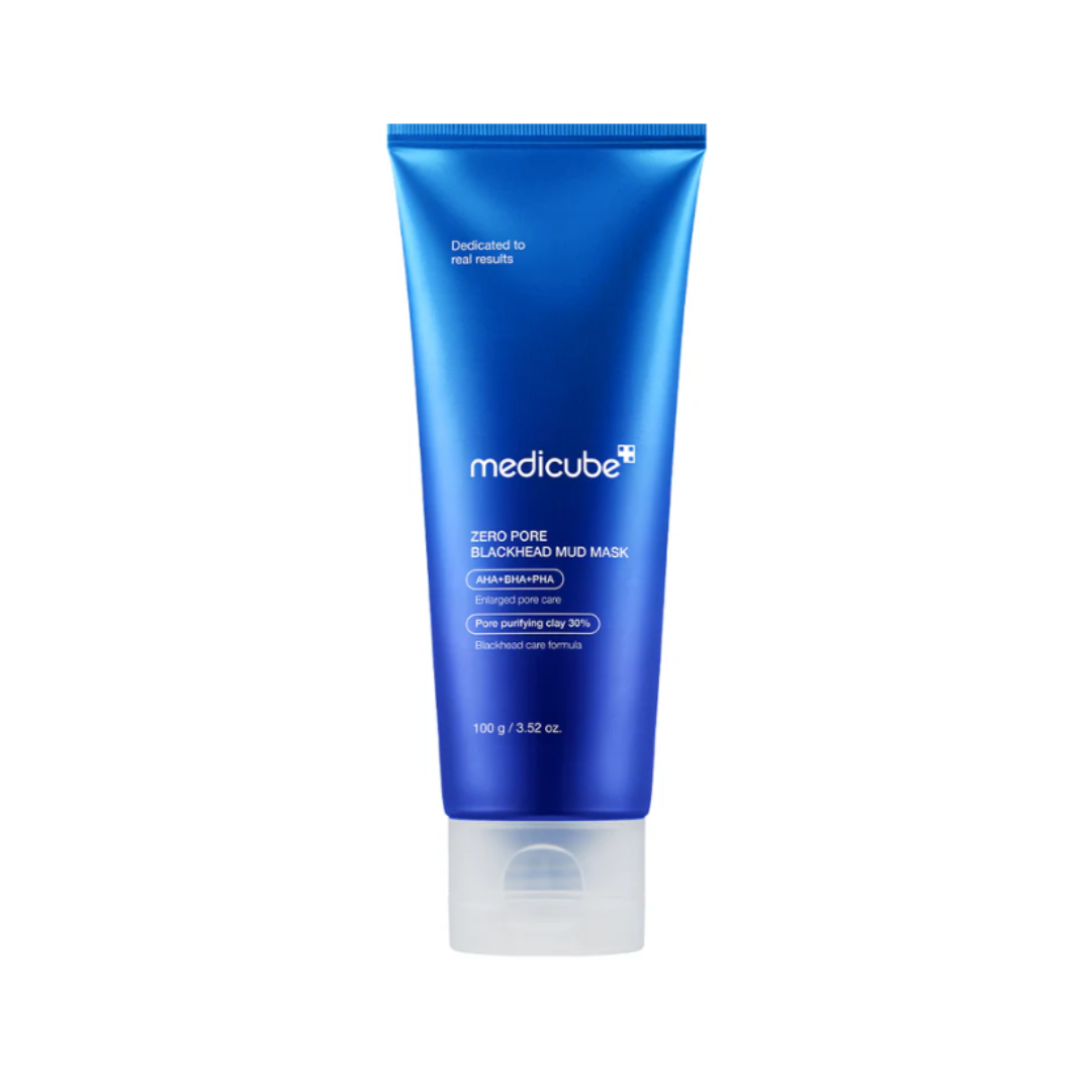 This deep-cleansing clay mask, MEDICUBE Zero Pore Blackhead Mud Mask, is made to help clear blackheads, absorb excess oil, and refine the look of pores. The creamy mud texture spreads smoothly over the skin and helps draw out buildup from areas like the nose, chin, and T-zone.

Formulated with AHA, BHA, PHA, Bentonite, Canadian Colloidal Clay, and Kaolin, it helps exfoliate dead skin cells, unclog pores, smooth rough texture, and leave skin feeling cleaner and refreshed. It is a good choice for oily, combin