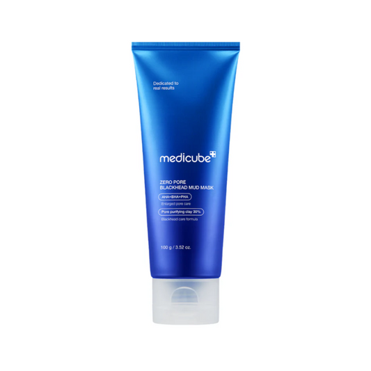 This deep-cleansing clay mask, MEDICUBE Zero Pore Blackhead Mud Mask, is made to help clear blackheads, absorb excess oil, and refine the look of pores. The creamy mud texture spreads smoothly over the skin and helps draw out buildup from areas like the nose, chin, and T-zone.

Formulated with AHA, BHA, PHA, Bentonite, Canadian Colloidal Clay, and Kaolin, it helps exfoliate dead skin cells, unclog pores, smooth rough texture, and leave skin feeling cleaner and refreshed. It is a good choice for oily, combin