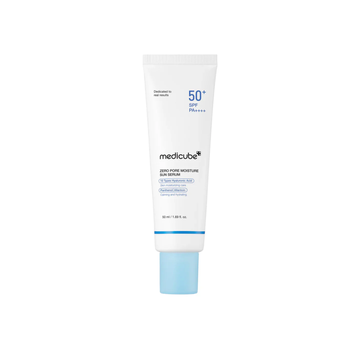 MEDICUBE Zero Pore Moisture Sun Serum is a lightweight, hydrating sunscreen that combines sun protection with pore care. Infused with Niacinamide and a complex of Hyaluronic Acids, it brightens and deeply moisturizes while keeping the skin smooth and balanced. Enriched with Turmeric, Centella, and Neem Extracts, it soothes irritation and helps refine pores for a clear, radiant complexion. This non-greasy, fast-absorbing formula is perfect for daily use, leaving your skin protected, fresh, and hydrated.