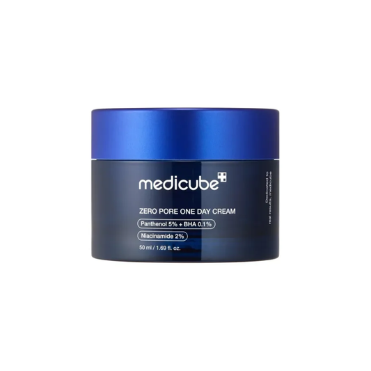 This pore-care moisturizer, MEDICUBE Zero Pore One-Day Cream, is made to hydrate the skin while helping improve the look of enlarged pores, excess oil, and uneven texture. The smooth cream texture absorbs comfortably and leaves skin feeling fresh, balanced, and refined.

Formulated with Panthenol, Niacinamide, Salicylic Acid, Allantoin, Beta-Glucan, Hyaluronic Acid, Adenosine, and Peptide, it helps support moisture, soothing care, gentle pore care, and smoother-looking skin. It is a good choice for oily, co