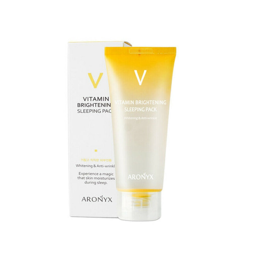 MEDI FLOWER Aronyx Vitamin Brightening Sleeping Pack is an overnight mask designed to brighten and revitalize your skin while you sleep. Formulated with Niacinamide and a blend of fruit extracts like Grape, Apple, and Peach, it helps to even out skin tone and enhance radiance. Infused with Honey and Propolis Extract, this sleeping pack provides deep hydration and nourishment, leaving your skin feeling soft and refreshed by morning. Ideal for all skin types, it works overnight to reveal a brighter, more radi