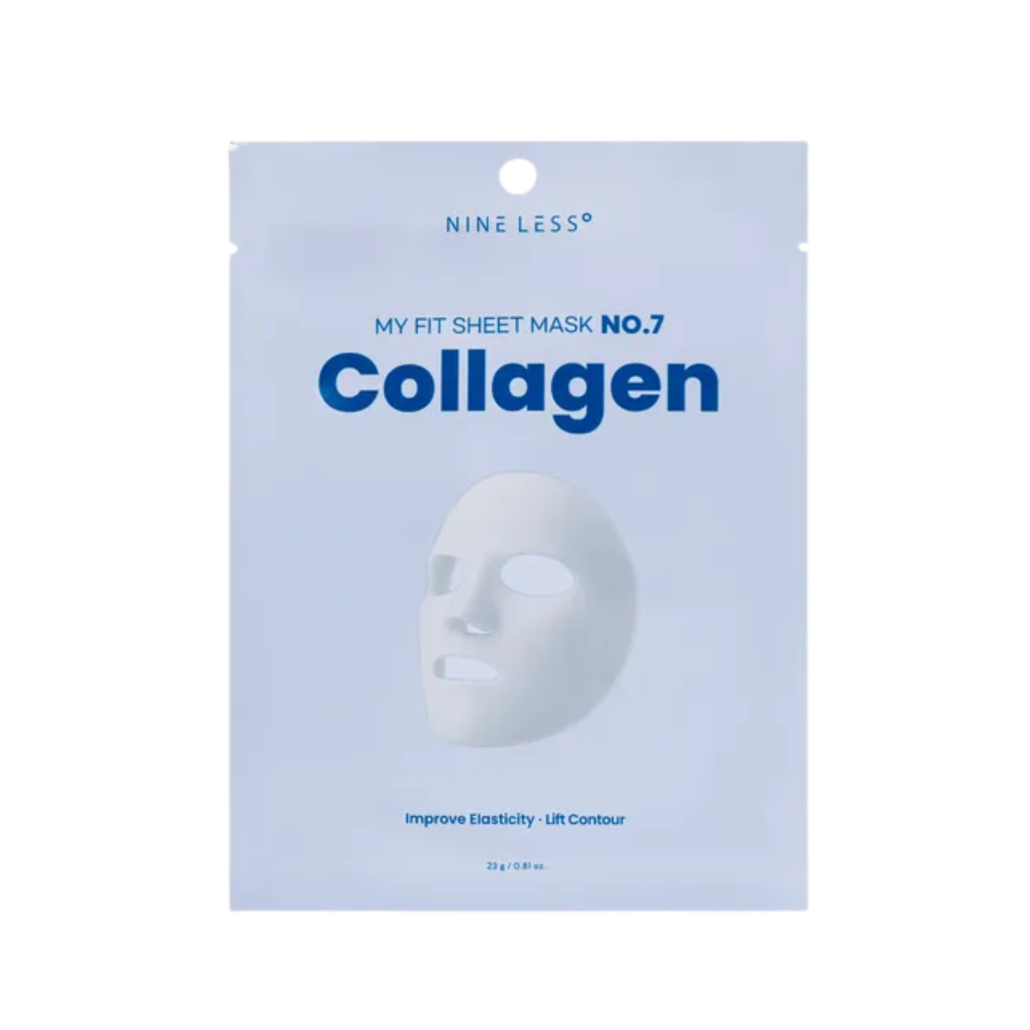 NINELESS My Fit Sheet Collagen Mask is a nourishing sheet mask designed to hydrate, soften, and improve the look of skin elasticity. Formulated with Collagen Extract, Hydrolyzed Collagen, Soluble Collagen, Procollagen, Tremella Mushroom Extract, Soybean Seed Extract, Blueberry Fruit Extract, and Pomegranate Fruit Extract, it helps replenish moisture and support firmer, smoother-looking skin. Best suited for dry, dull, normal, combination, and mature-looking skin.