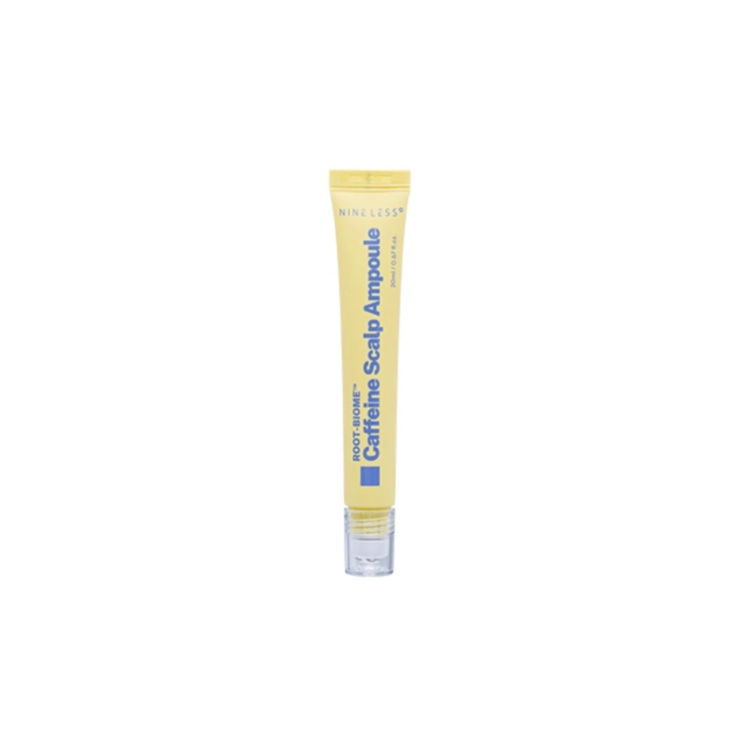 NINELESS Root-Biome™ Caffeine Scalp Ampoule is a refreshing scalp treatment designed to energize and rebalance the scalp. Formulated with Caffeine, Red Ginseng Extract, Panthenol, and Niacinamide, it helps invigorate the scalp, support healthy-looking hair roots, and improve moisture balance. The lightweight formula absorbs quickly, leaving the scalp feeling fresh, soothed, and comfortable.