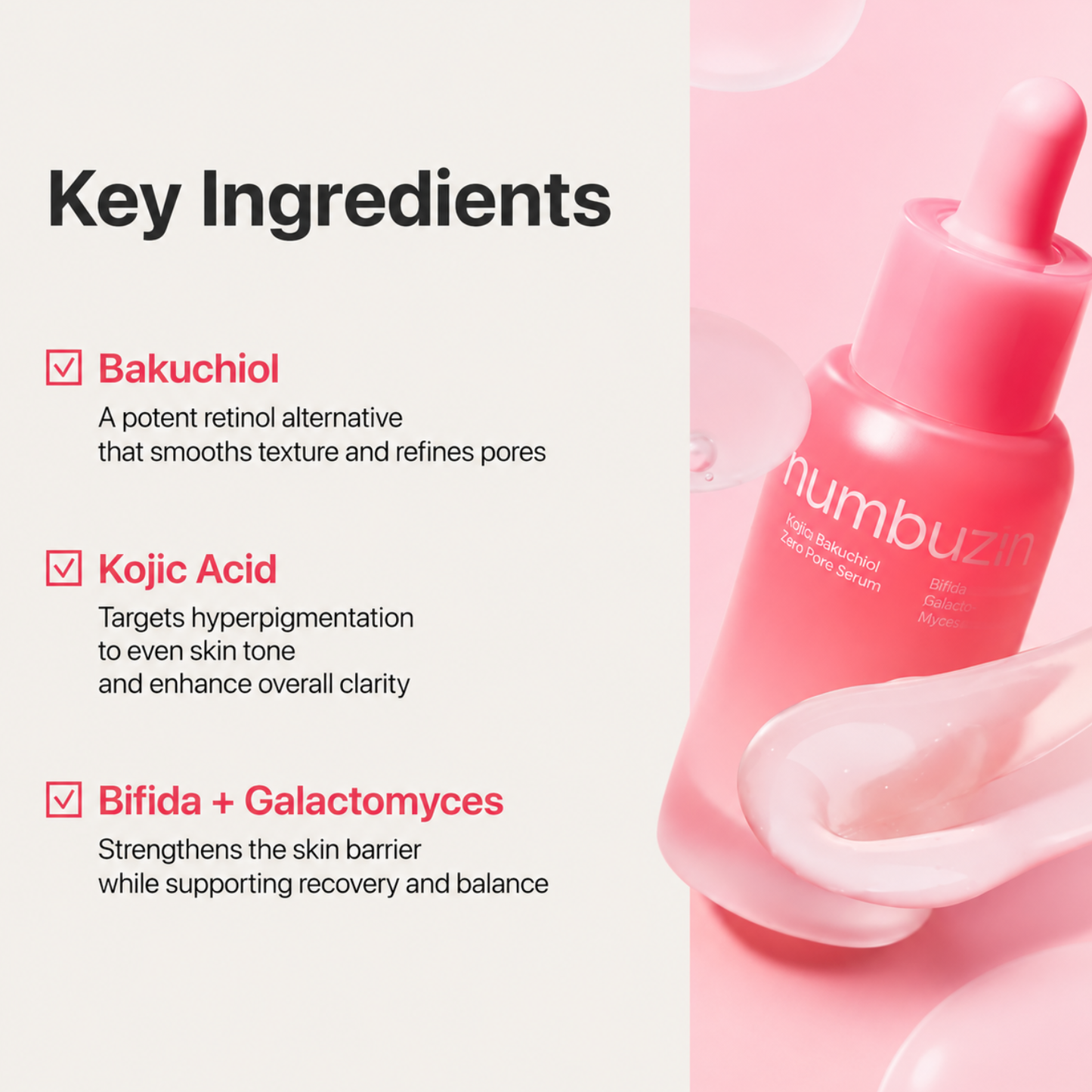 NUMBUZIN No.3 Bifida Bakuchiol Zero Pore Serum 30ml