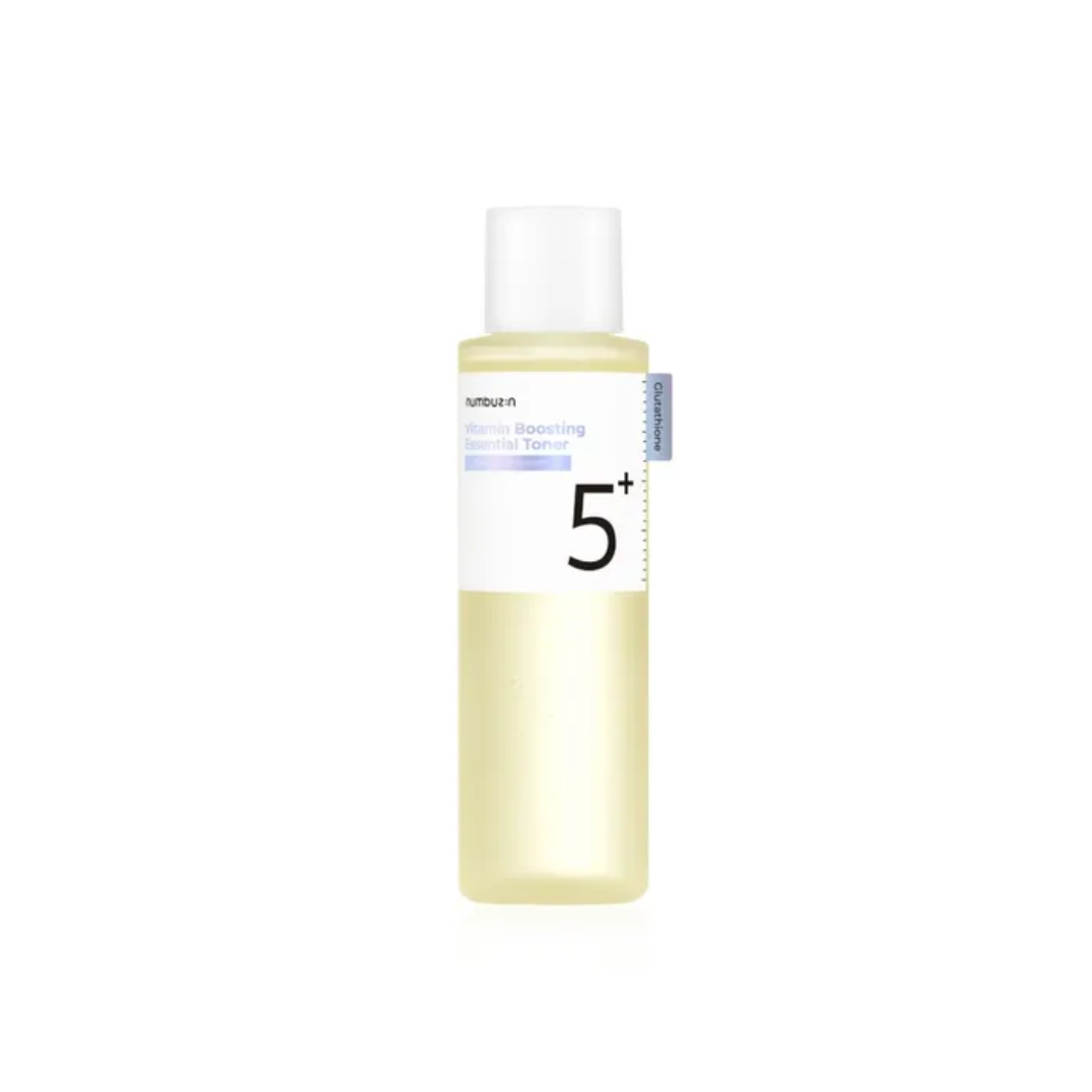 NUMBUZIN No.5 Vitamin Boosting Essential Toner is a revitalizing toner infused with key ingredients like Niacinamide and Vitamin C derivatives to brighten and improve skin radiance. Enriched with Sea Buckthorn Water and Madecassoside, it soothes and nourishes the skin while providing hydration. With a blend of peptides and Ceramide NP, this toner helps to strengthen the skin barrier and promote a healthy, glowing complexion. Suitable for all skin types, it is ideal for enhancing skin's overall vitality.