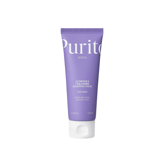 PURITO SEOUL Luminous Ceramide Sleeping Pack is a nourishing overnight mask designed to hydrate and strengthen the skin barrier while you sleep. Formulated with Ceramide NP, Squalane, and Jojoba Oil, it helps lock in moisture and improve skin elasticity. Centella Asiatica Extract and Madecassoside soothe and calm the skin, while Hyaluronic Acid provides lasting hydration. The rich yet comfortable texture leaves skin soft, smooth, and refreshed by morning. Suitable for all skin types, especially dry and sens