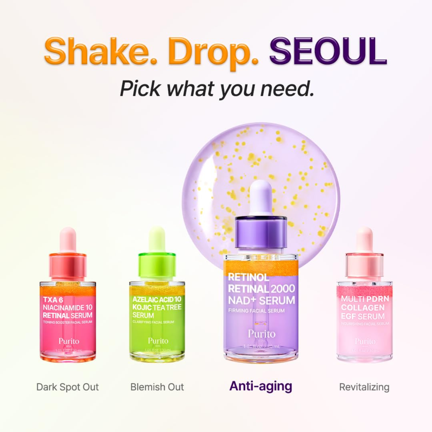 PURITO SEOUL Retinol Retinal 2000 NAD+ Serum 30ml