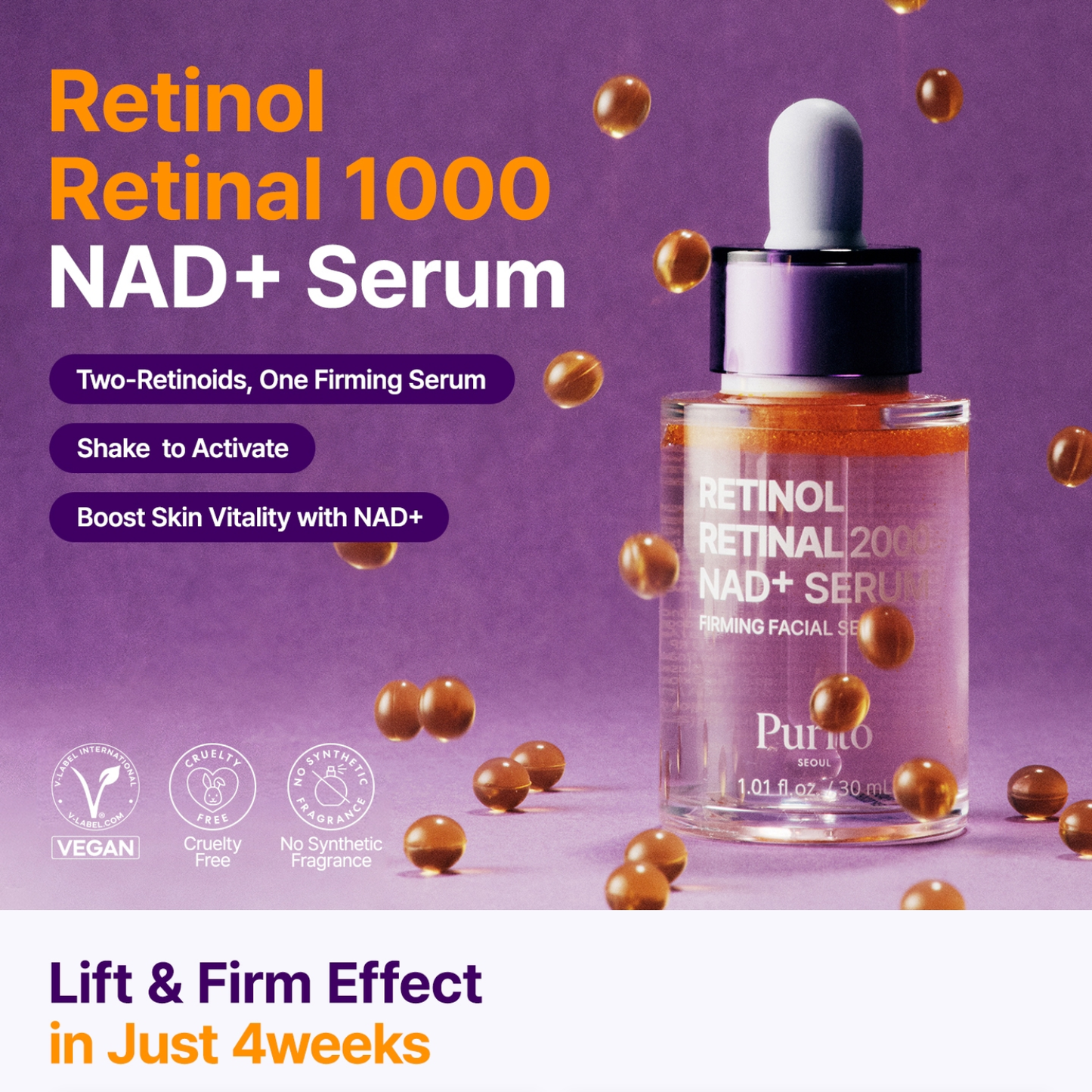 PURITO SEOUL Retinol Retinal 2000 NAD+ Serum 30ml