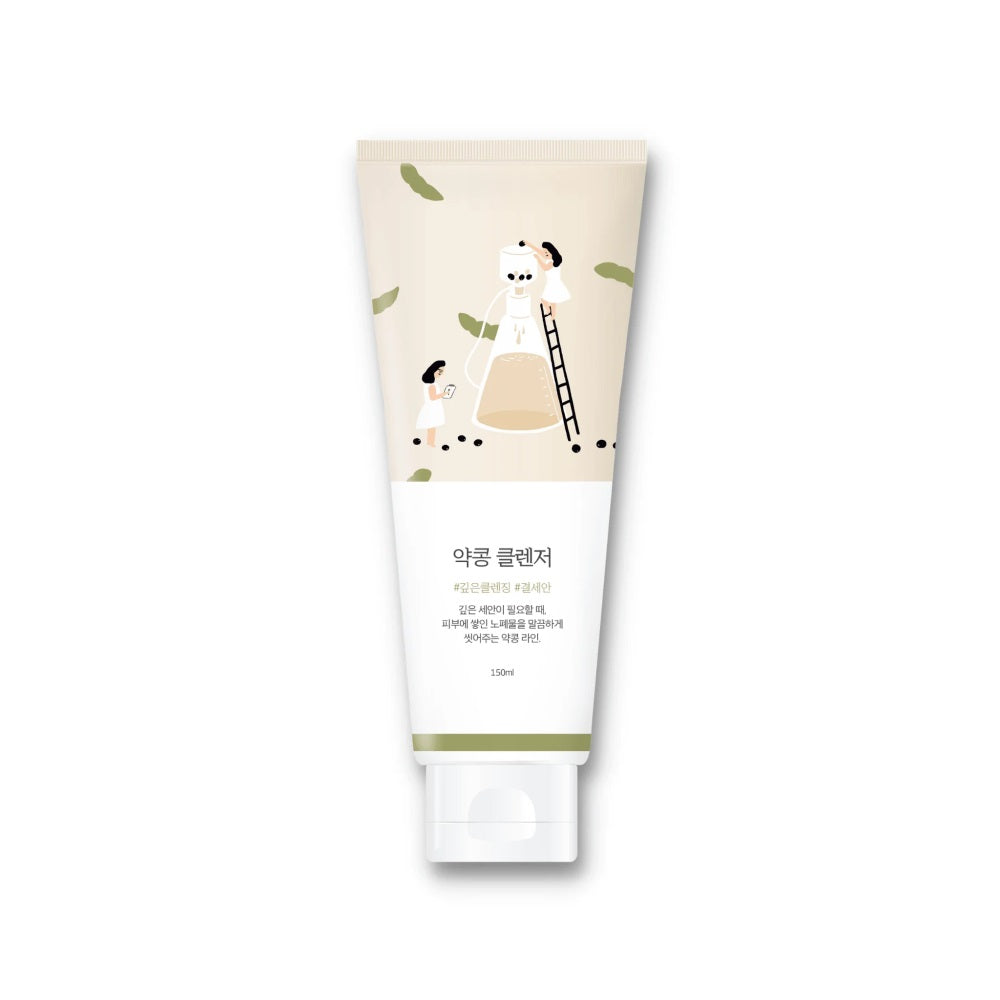 ROUND LAB Soybean Cleanser is a gentle, nourishing facial cleanser formulated with Soybean Seed Extract and Phaseolus Angularis Seed Powder to effectively cleanse and exfoliate the skin. Enriched with natural ingredients like Rice Powder, Oat Kernel Flour, and Coix Seed Powder, it helps remove impurities and dead skin cells while maintaining the skin's moisture balance. The addition of Ceramide and Phytosphingosine supports the skin barrier, leaving the skin feeling soft, smooth, and hydrated. Ideal for dai