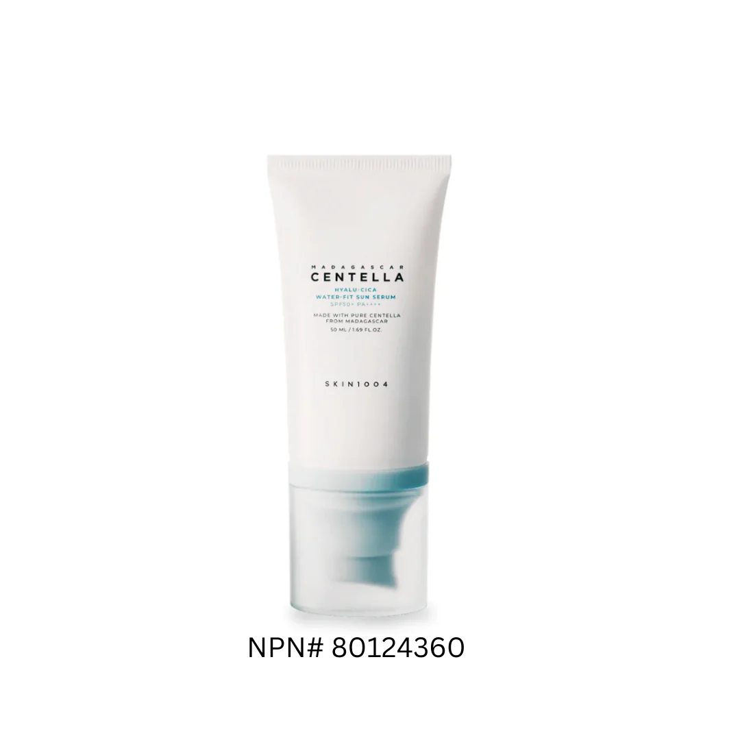 SKIN1004 Madagascar Centella Hyalu-Cica Water-Fit Sun Serum is a lightweight Korean sunscreen with SPF50+ PA++++ that helps protect the skin from UV rays while providing soothing hydration. Formulated with Centella Asiatica Extract, Niacinamide, Sodium Hyaluronate, Hydrolyzed Hyaluronic Acid, Hyaluronic Acid, and botanical extracts, it helps calm, moisturize, and support a fresh dewy glow. The unscented, fast-absorbing texture leaves a non-greasy finish with no heavy feel, making it suitable for all skin ty