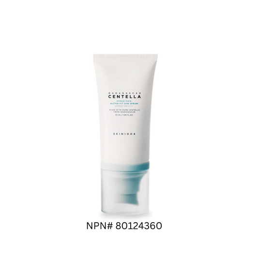 SKIN1004 Madagascar Centella Hyalu-Cica Water-Fit Sun Serum is a lightweight Korean sunscreen with SPF50+ PA++++ that helps protect the skin from UV rays while providing soothing hydration. Formulated with Centella Asiatica Extract, Niacinamide, Sodium Hyaluronate, Hydrolyzed Hyaluronic Acid, Hyaluronic Acid, and botanical extracts, it helps calm, moisturize, and support a fresh dewy glow. The unscented, fast-absorbing texture leaves a non-greasy finish with no heavy feel, making it suitable for all skin ty