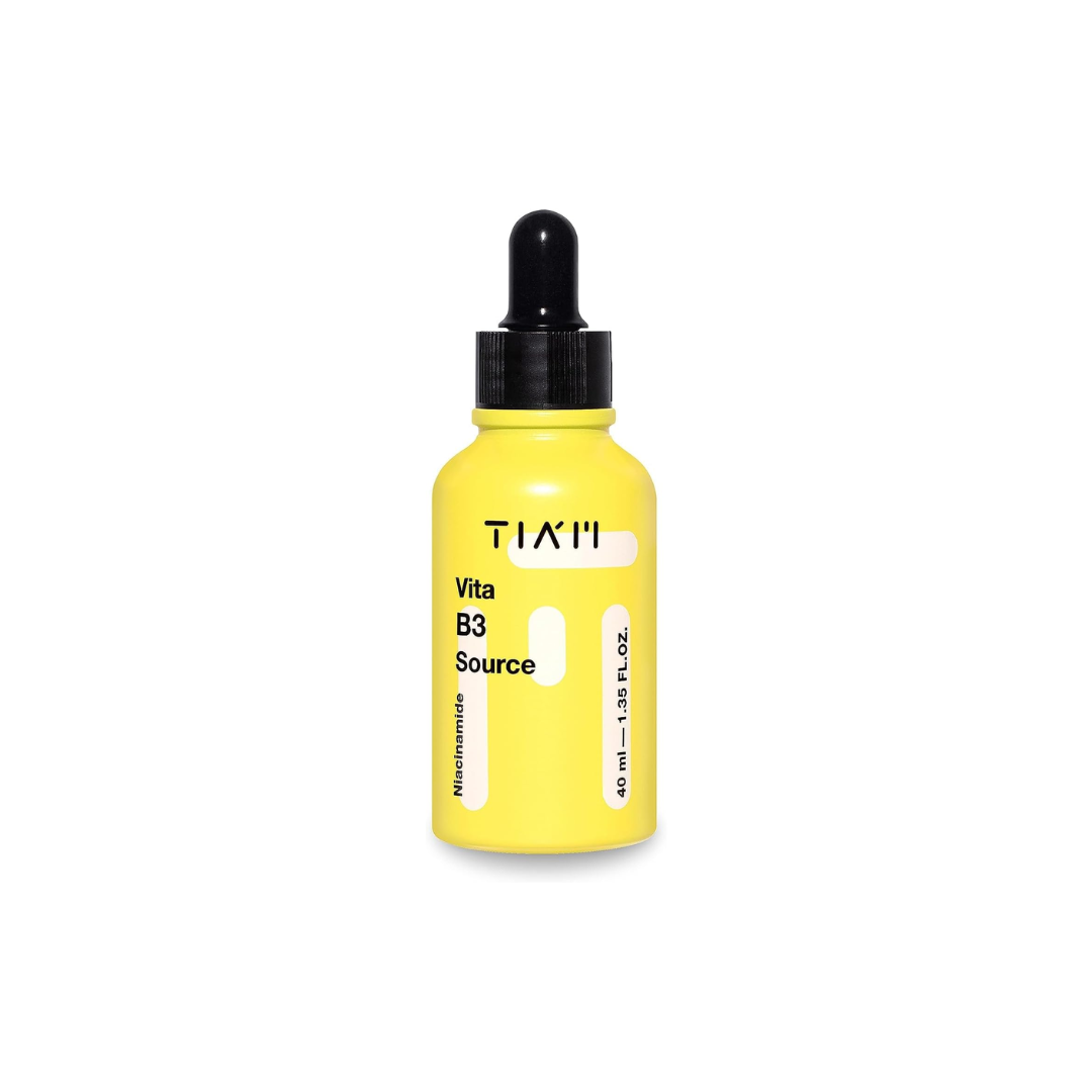 TIAM Vita B3 Source is a lightweight brightening serum designed to target dark spots, dullness, and uneven skin tone. Formulated with 10% Niacinamide and 2% Arbutin, it helps improve radiance, reduce the look of pigmentation, and support a clearer, more even complexion. Allantoin, Dipotassium Glycyrrhizate, and Sodium Hyaluronate help soothe and hydrate the skin, making it best suited for dull, uneven, normal, combination, oily, and pigmentation-prone skin.
